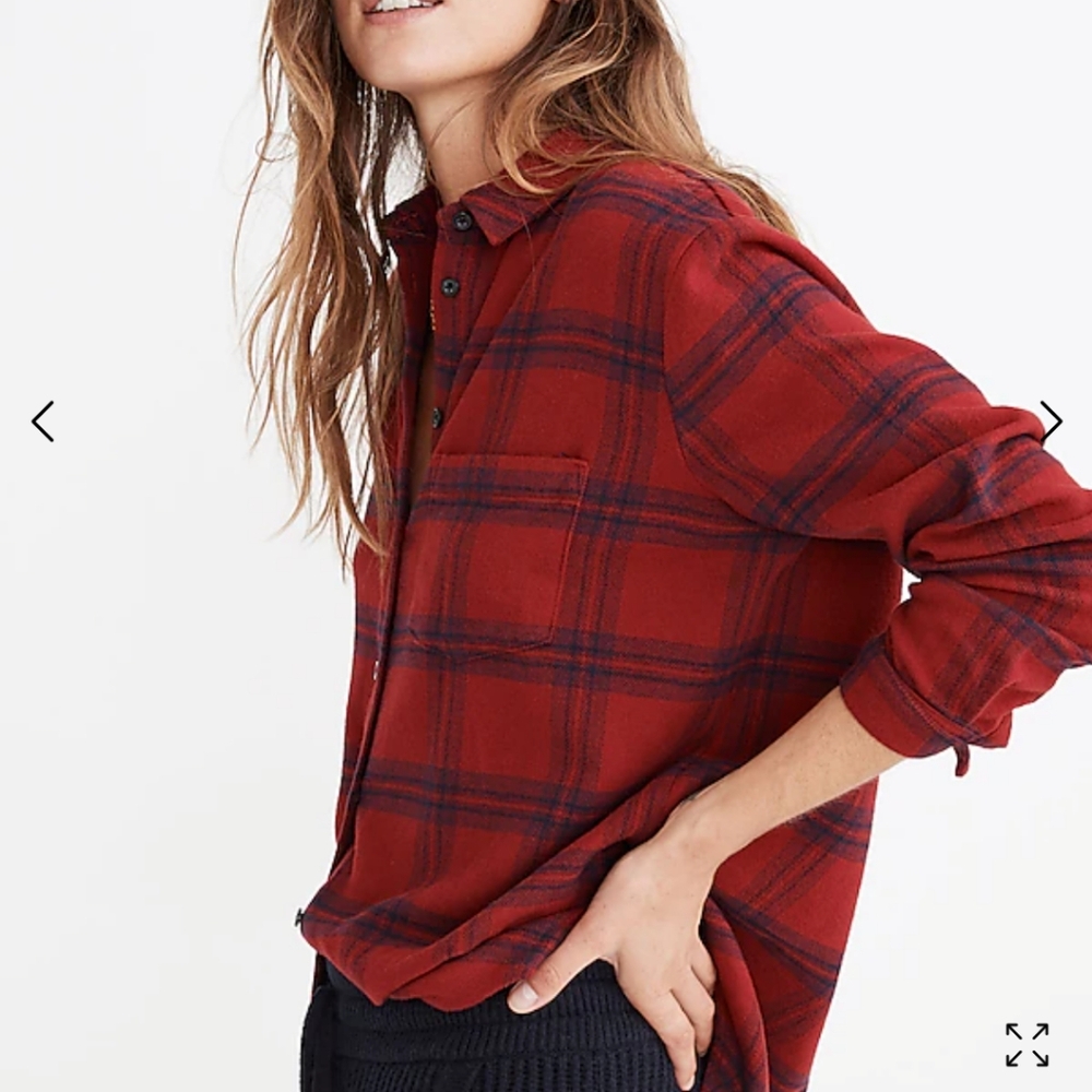 Madewell Flannel Ex-Boyfriend Shirt Sz.XXS